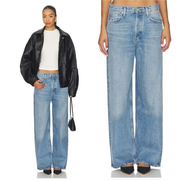 AGOLDE Low Slung Baggy Jeans in Libertine